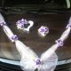 výzdoba na svadobné auto - fialková